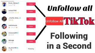How to Unfollow everyone on TikTok at once