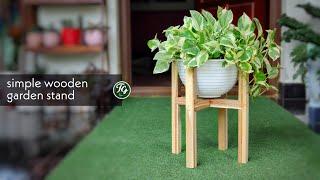 simple wooden garden stand | easy garden decor ideas