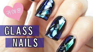 DIY Shattered Glass Nails [Korea Trend]