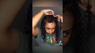 Protective Style with 1 bundle 3b/3c Kinky Curly Clip Ins from BetterLength