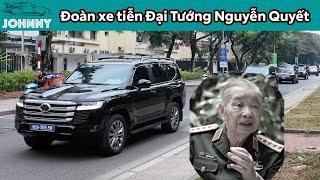 Đoàn xe đưa tiễn Đại Tướng Nguyễn Quyết về nơi an nghỉ cuối cùng tại nghĩa trang Mai Dịch