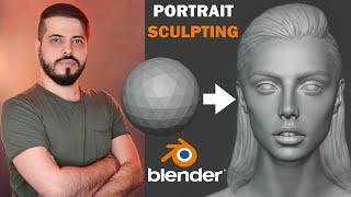 Sculpting a Beautiful Female Portrait in Blender on my First Try!