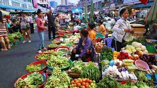 Amazing Cambodian food market scenes, massive food tour