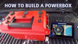 How to Build a 12v Portable Battery/Power Box for Ice fishing, Kayaking or Camping.