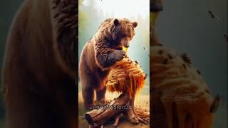 A kind man saved a bear from a bee attack #animals #humanity #rescuebear