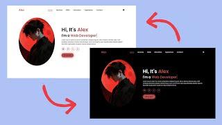 How To Make Website DARK MODE | Dark Theme Website Design Using HTML, CSS & JS