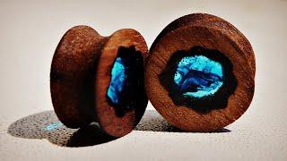 Plugs made of epoxy resin and wood | Как сделать плаги из эпоксидной смолы и дерева