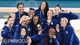 Watch the U.S. women's basketball team get its gold medals after dramatic final | Paris Olympics