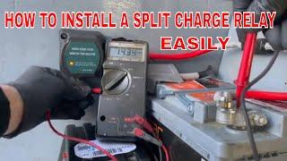 How to install a VSR split charge relay for a second battery. 3 simple cables. Stealth camper Build.