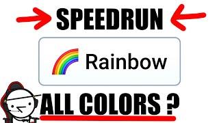 Speedrunning All The Colors Of The Rainbow! | Infinite Craft