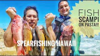 Spearfishing Hawaii - Parrot Fish Scampi Catch and Cook Ep 27