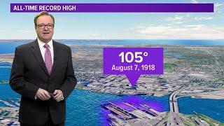 This week in weather history, Norfolk set an all-time record high