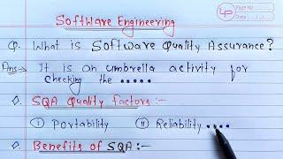 What is Software Quality Assurance? full Explanation | Software Engineering