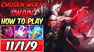 S+ CHOSEN OF THE WOLF SWAIN MID FULL AP | Best Build & Runes | How To Play Swain | League of Legends