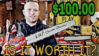 $100 Chinese Chainsaw Unboxing IS IT WORTH IT?