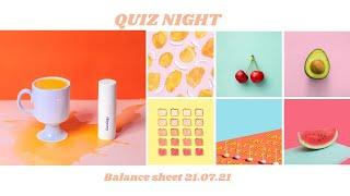 Quiz Night Balance Sheet Advanced 21.07.21