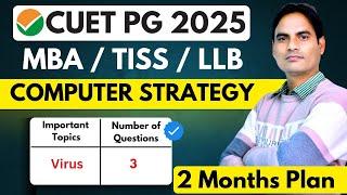 CUET  PG MBA / TISS/ LLB 2025 | COMPUTER STRATEGY  | NUMBER OF QUESTIONS | IMPORTANT TOPCS ?