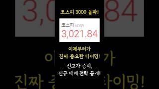 [주식] 코스피 3000 돌파! 이제부터가 진짜 중요한 타이밍! 신고가 증시, 신규 매매 전략 공개! #그리티 #코스피 #코스닥 #지역화폐 #화장품 #k뷰티 #추가경정