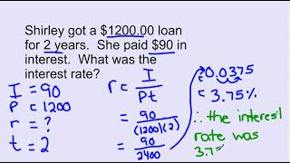 Simple Interest Tutorial