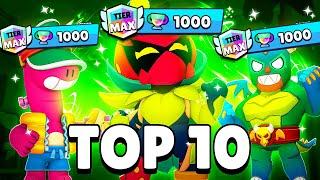 Top 10 Easiest MAX TIERS In Brawl Stars (After Update)