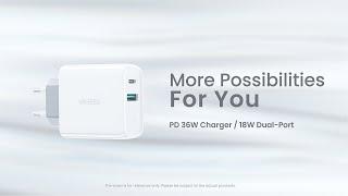 More Possibilities For You | Ugreen 36W PD USB-C + USB-A qc3.0 Fast Wall Charger