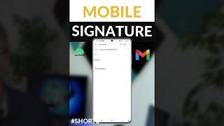 Add Mobile Signature to Gmail Android #Shorts