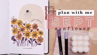 Plan With Me | SEPTEMBER 2022 Bullet Journal SUNFLOWER