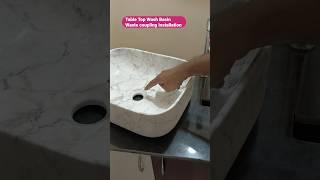 table top wash basin installation #shorts #youtubeshorts #plumbing #plumber #washbasin