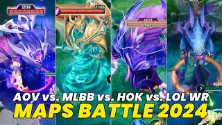 MLBB vs HOK vs AOV vs LoL WR | 2024 MAP BATTLE Showdown | Which MOBA Reigns Supreme?