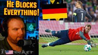 NFL Fan Reacts to Manuel Neuer Impossible Saves - Goalkeeper