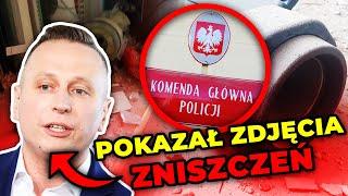 Wybuch granatnika w Komendzie Głównej Policji. Brejza dotarł do zdjęć zniszczeń