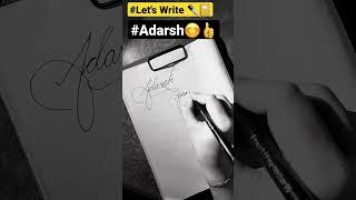 #Adarsh#Name in#Cursive#Writing️#Calligraphy#Viral#Video#Shorts#Imagine#Dragon#Letter#A#Art
