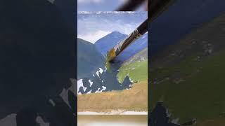 How to Paint a Landscape Using Gouache Paint #art #gouache #landscapepainting #artist