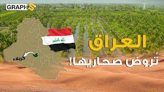 العراق تروض صحاريها وتنتج سلة غذائية ضخمة من أرض جرداء.. صحراء كربلاء تتحول للون الأخضر!