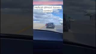 WIDEBODY CHARGER ALMOST WRECKS ON THE HIGHWAY | #cars #fail #hellcat