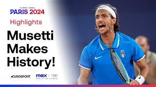 Lorenzo Musetti becomes first Italian to win an Olympic tennis medal in 100 years  | #Paris2024