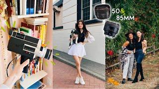 Fall photoshoot behind the scenes with two models, super 8 film cameras & house update! VLOG