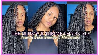 Getting The Trendy Boho Braids For The First Time Ft HOT BRAIDS | The Ultimate Summer Hairstyle 