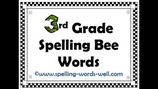 3rd Grade Spelling Bee Words