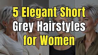 5 Short Grey Hairstyles That will make you LOOK YOUNGER AFTER 50