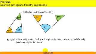 Podobieństwo trójkątów - Cecha kąt, kąt, kąt - Matfiz24.pl