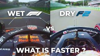 F1 on a Wet Track vs F2 on a Dry Track - What is Faster