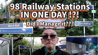 98 Railway Stations In One Day Challenge!!  Did I manage It?