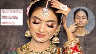 Combination skin bridal makeup tutorial step by step Using affordable products