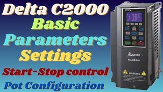 delta c-2000 vfd Basic parameters \\  C2000 programming tutorial