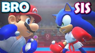 2-Player Mario and Sonic at the Olympic Games ALL MINIGAMES!! *Bro vs Sis CHALLENGE!!*