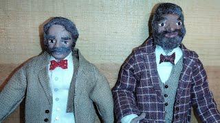 DOLL BEARDS and HAIR : 12th Scale MEN DOLLS Part 1
