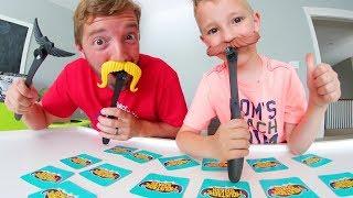 Father & Son PLAY MOUSTACHE SMASH! Smash The Stache First!