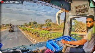 NATIONAL HIGHWAY-48 Gujarat️ High Speed Bus Driving Jay Khodiyar Travels