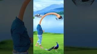 Artificial peacock water transport to rescue drought special effects #funny  #shorts  #comedy